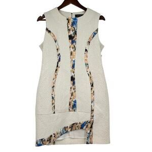 NEW Elliatt Revolve spot sateen & underwater print sheath dress milk print large